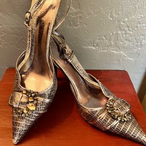 Rhinestone evening shoes